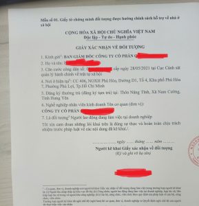 chứng minh thu nhâp Mẫu 01